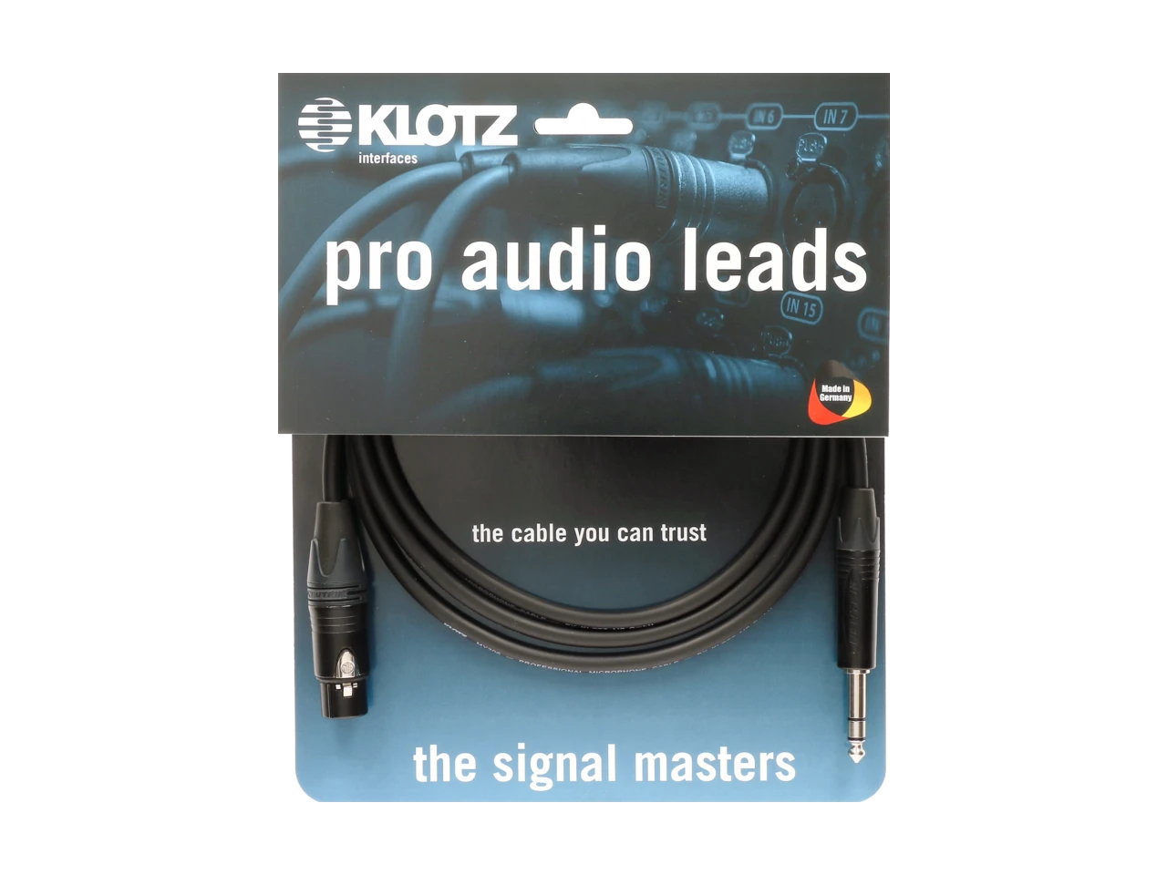 Klotz Cables Pro Audio Leads XLRf-KLst 1,0m